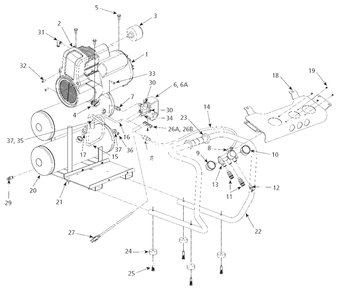 Part Location Diagram of WL012406AV Campbell Hausfeld Shroud,1Pc Side Tube Exit Grey